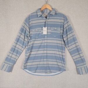 Sperry Mens Teal Striped Long Sleeve Button Down Shirt SF1040L Size Medium NWT